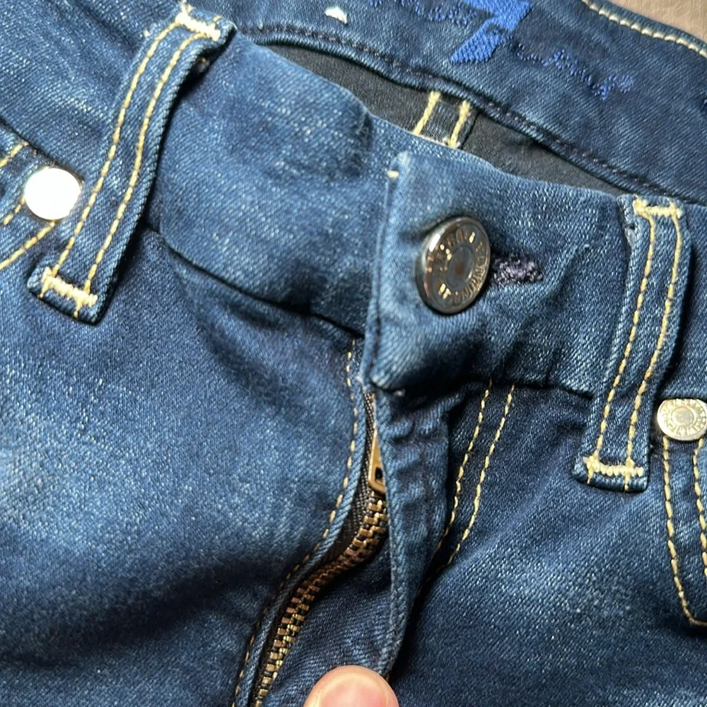 7 For All Mankind The Mid Rise Ankle Skinny Illusion Jeans - 24
